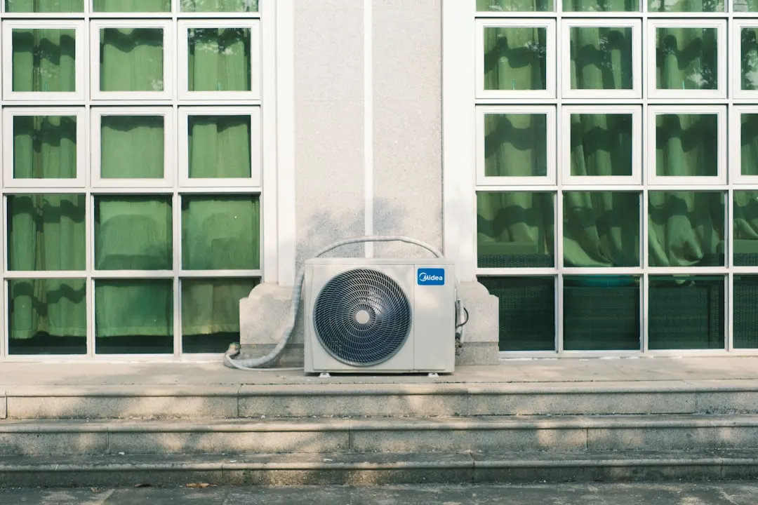 Residential outdoor AC unit installed at a Toronto home