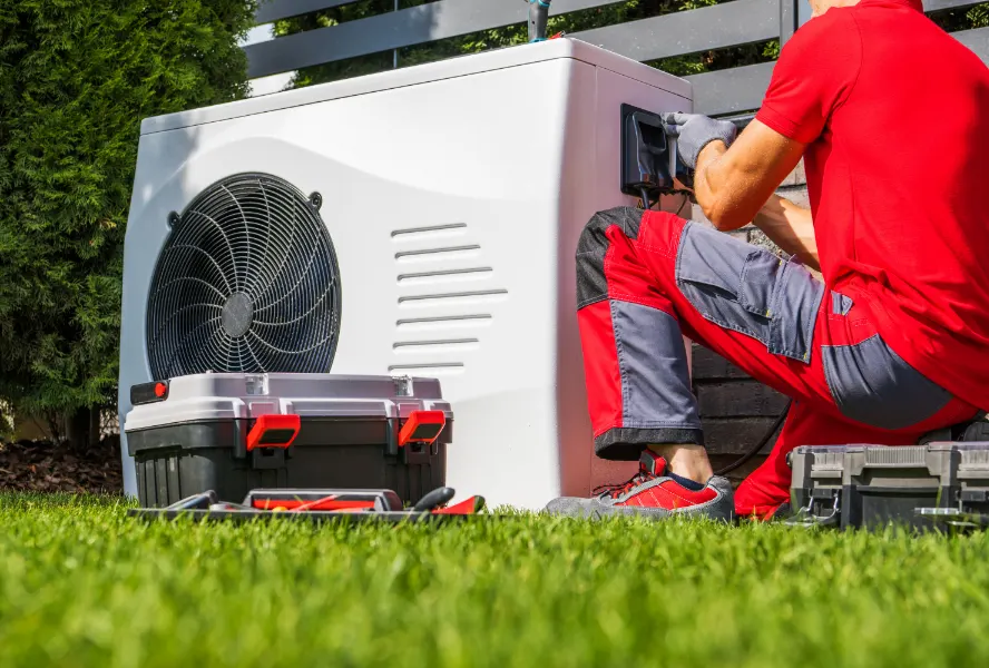 Residential cold-climate heat pump outdoor unit installed at a Toronto home
