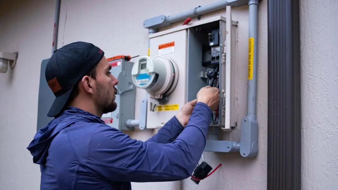 HVAC technician on a maintenance plan visit in Toronto