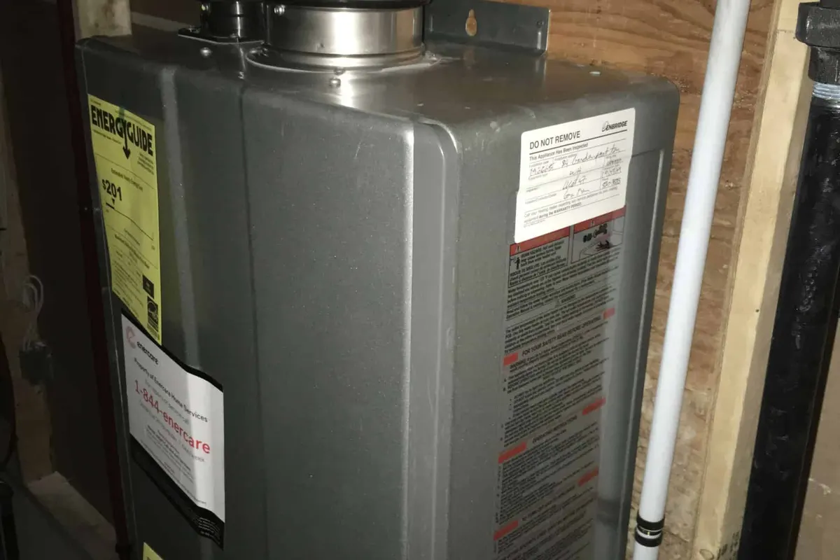 Tankless water heater serving a Toronto residential home